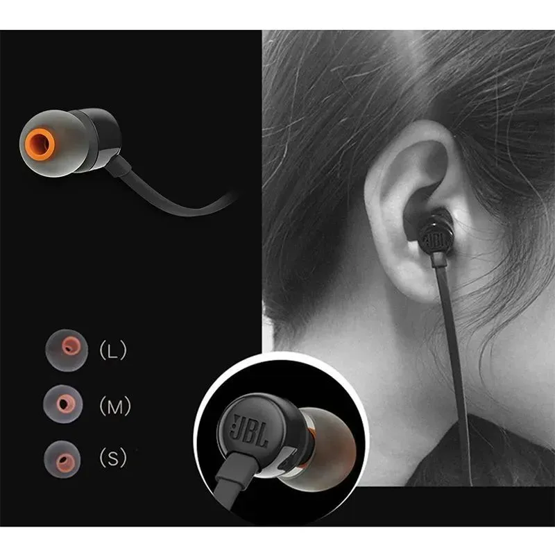 Наушники проводные с микрофоном JBL Tune 110BT, 3.5 мм, черный